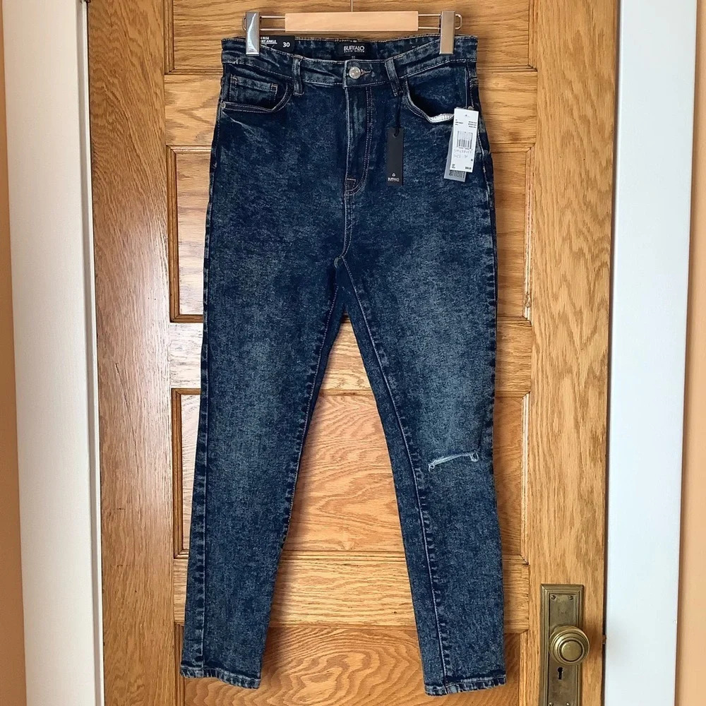 BUFFALO DAVID BITTON Ivy Acid Wash High Rise Skinny Ankle Size 30